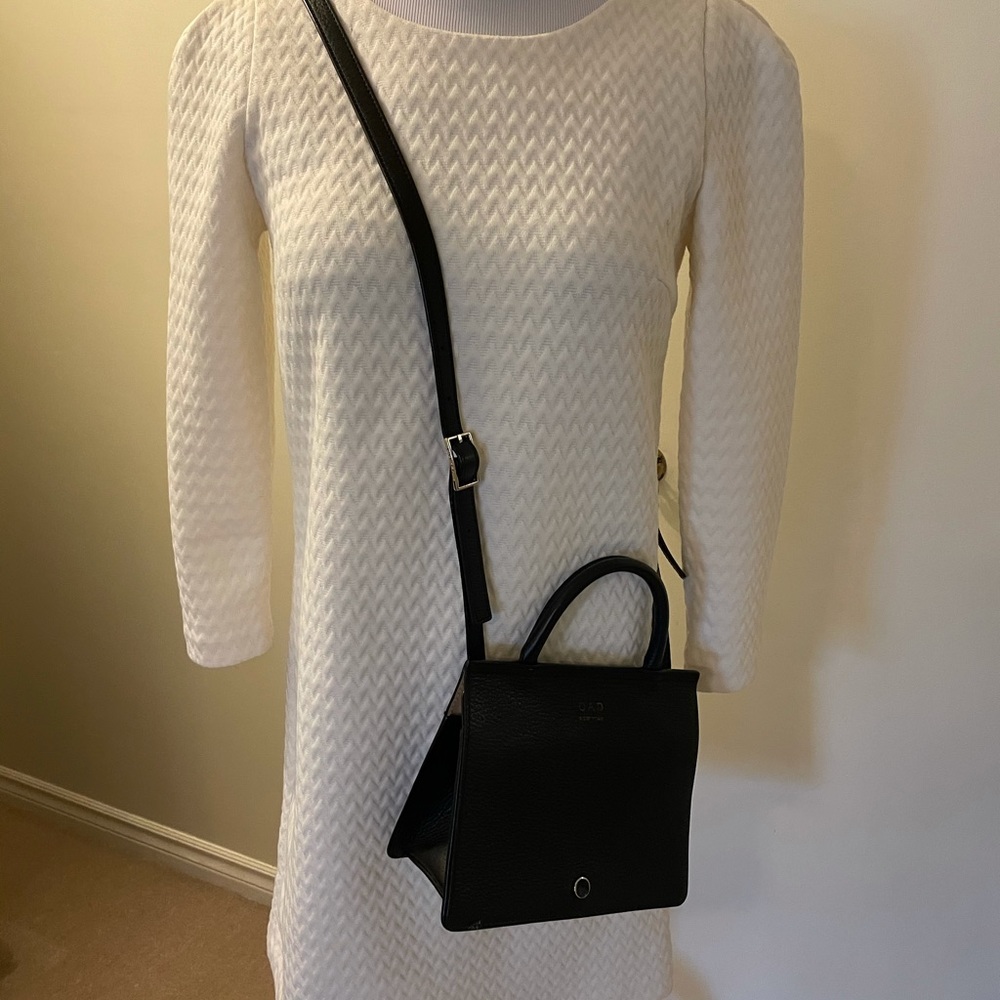 Gorgeous black OAD leather top handle crossbody bag